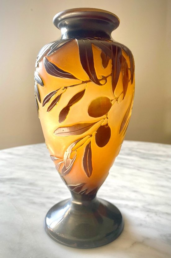 Vase Gallé Art Nouveau Aux Olives