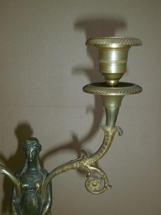 Pair Of Empire Candleholders