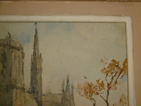 Olio su tela "Notre Dame