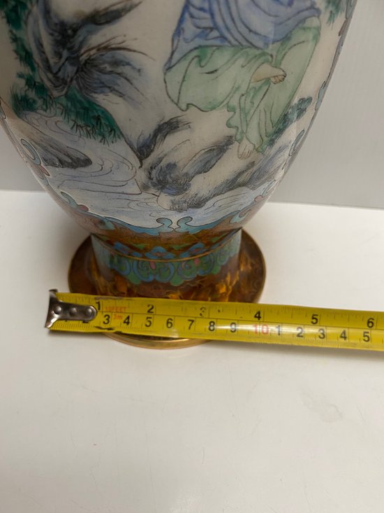 VASE CLOISONNÉ ET ÉMAIL CHINOIS 