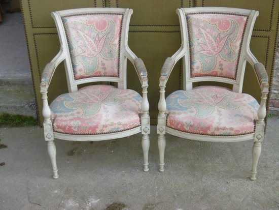 Paire De Fauteuils Louis XVI