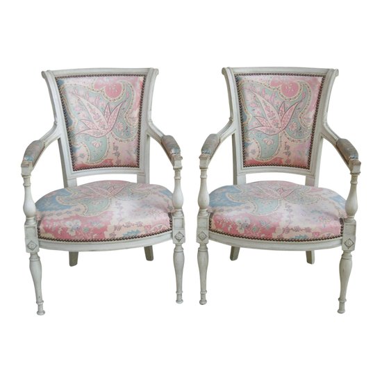 Paire De Fauteuils Louis XVI