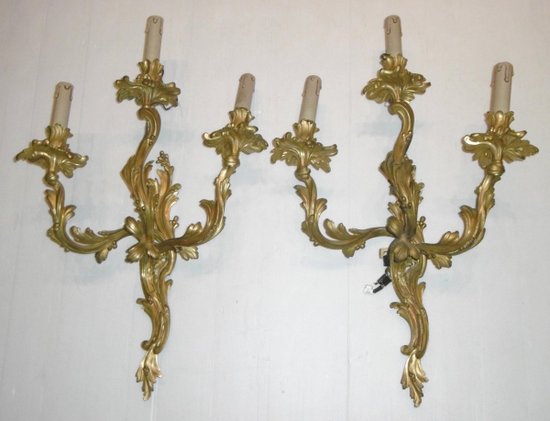 Pair of Louis XV wall lamps