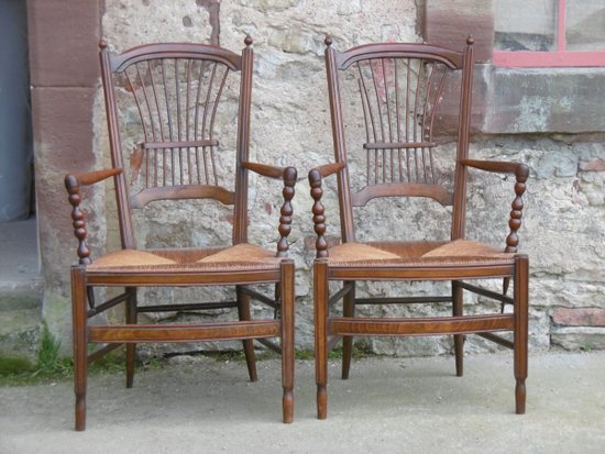 Pair Of Country Armchairs