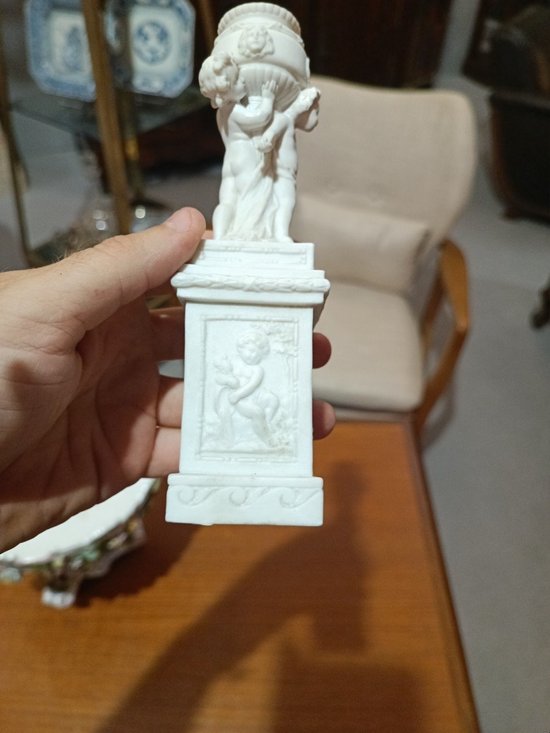 Statuette - Biscuit - Column - About 1900