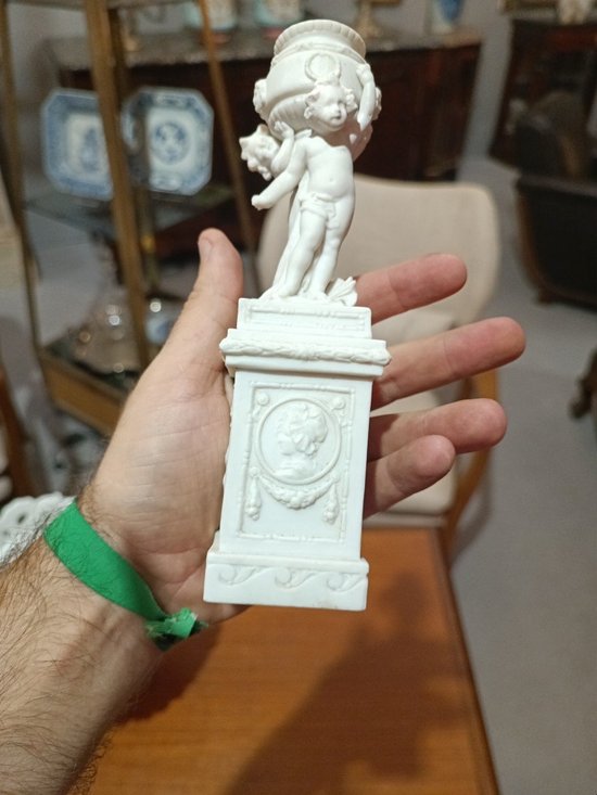 Statuette - Biscuit - Column - About 1900