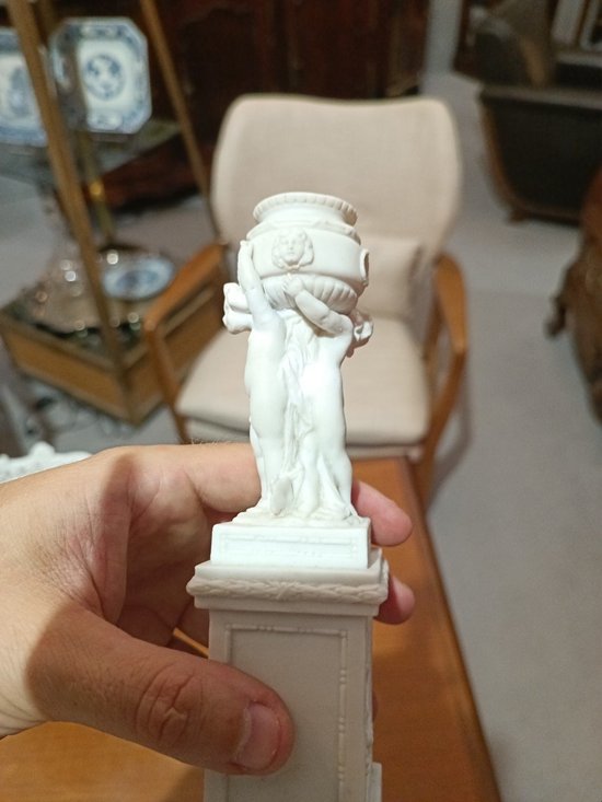 Statuette - Biscuit - Column - About 1900