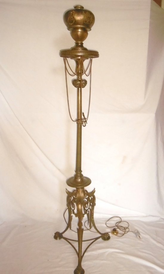 Lampada da terra in bronzo Napoleone III