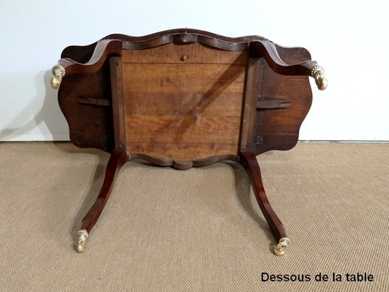 Rosewood salon table, Louis XV style, Napoleon III period - Mid 19th century