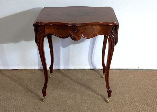 Rosewood salon table, Louis XV style, Napoleon III period - Mid 19th century