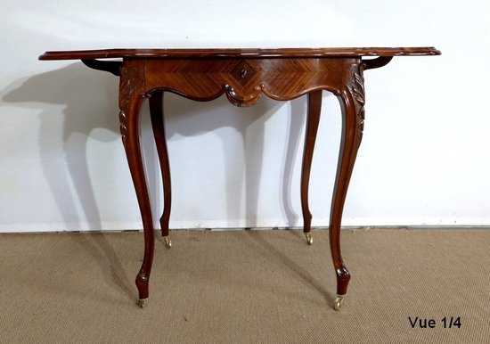 Rosewood salon table, Louis XV style, Napoleon III period - Mid 19th century