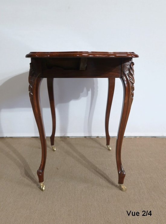 Rosewood salon table, Louis XV style, Napoleon III period - Mid 19th century