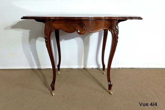 Rosewood salon table, Louis XV style, Napoleon III period - Mid 19th century