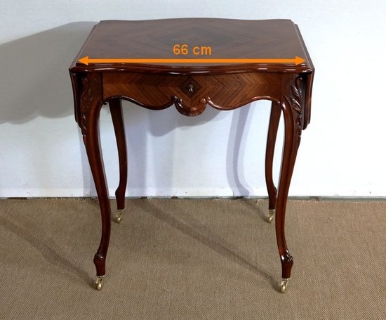 Rosewood salon table, Louis XV style, Napoleon III period - Mid 19th century