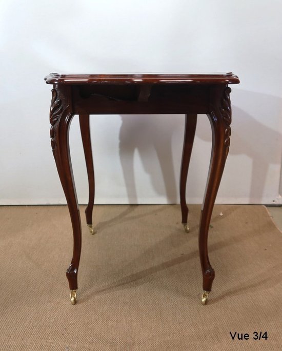 Rosewood salon table, Louis XV style, Napoleon III period - Mid 19th century