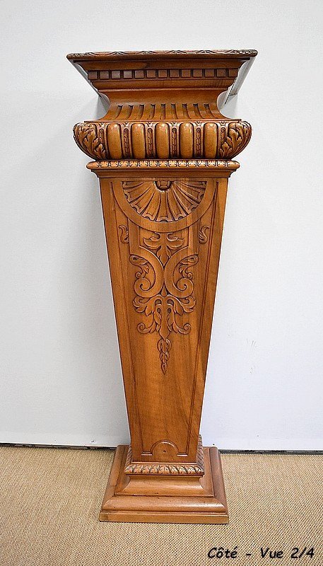 Important solid walnut sheath, neo-gothic style - late 19th century