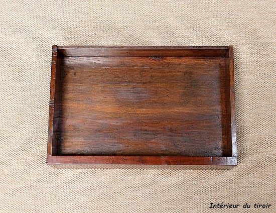 Small Console in Burl Mahogany veneer from Cuba, Restoration Period - Early 19th Century