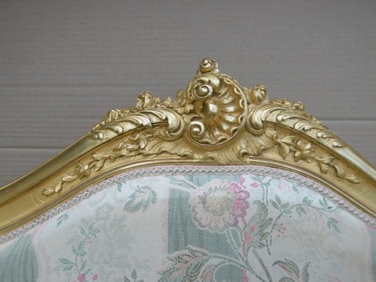 Vergoldete Bergère Louis XV