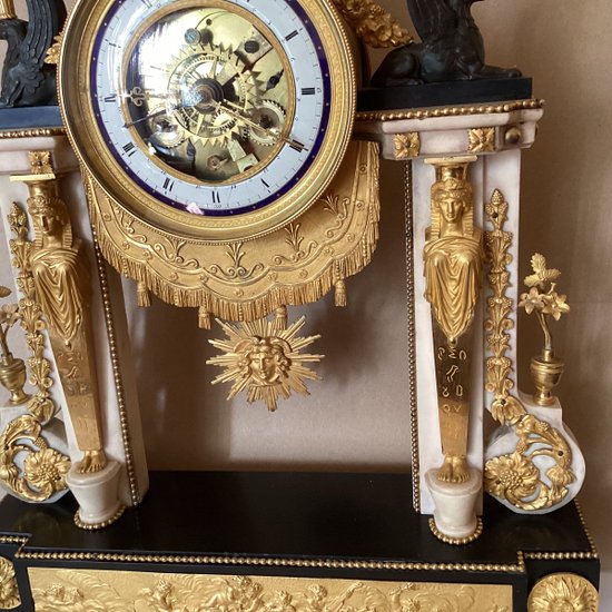 Louis XVI clock with dates signed