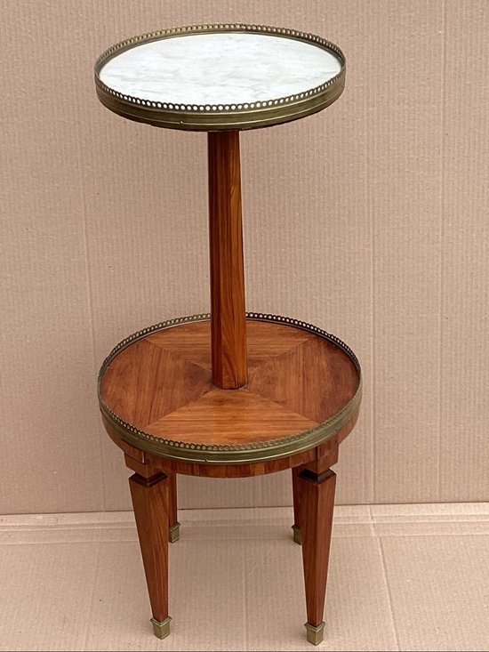 Double Tray Pedestal Table