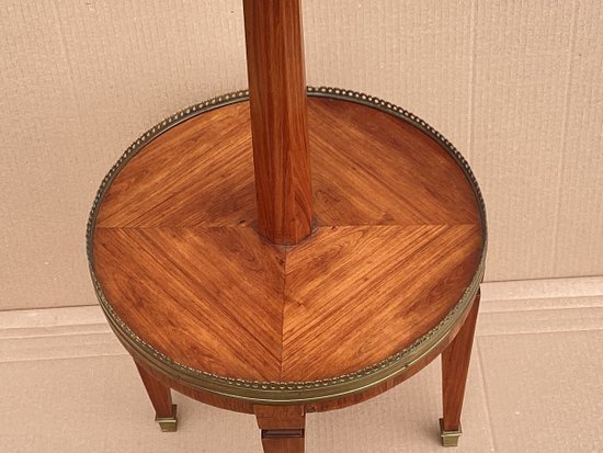 Double Tray Pedestal Table