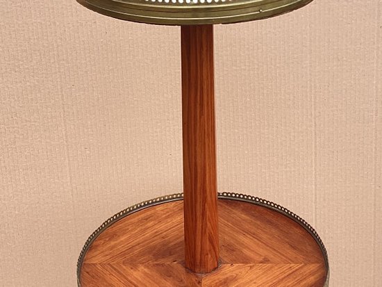 Double Tray Pedestal Table