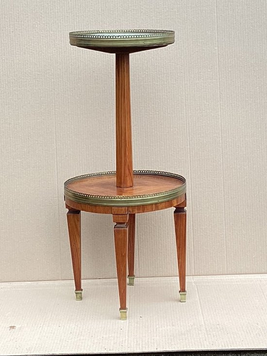 Double Tray Pedestal Table