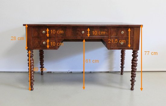 Mahogany Flat Desk, Restoration Period - Early 19th Century