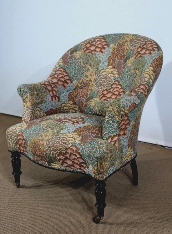 Fauteuil Crapaud, époque Louis-Philippe – 2ème moitié du XIXe