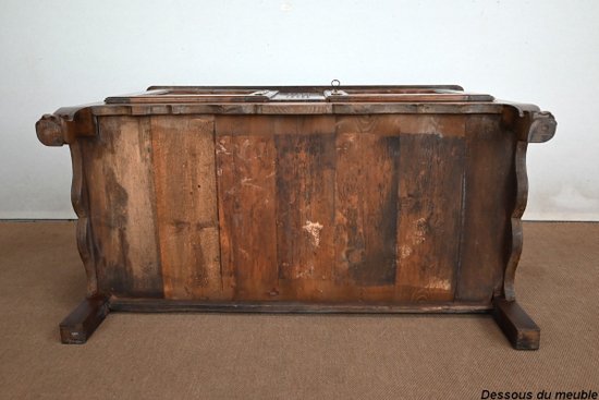 Regional sideboard in light oak, Louis XV style - Mid 19th century