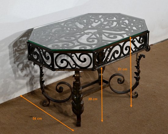 Wrought Iron Coffee Table - 1930