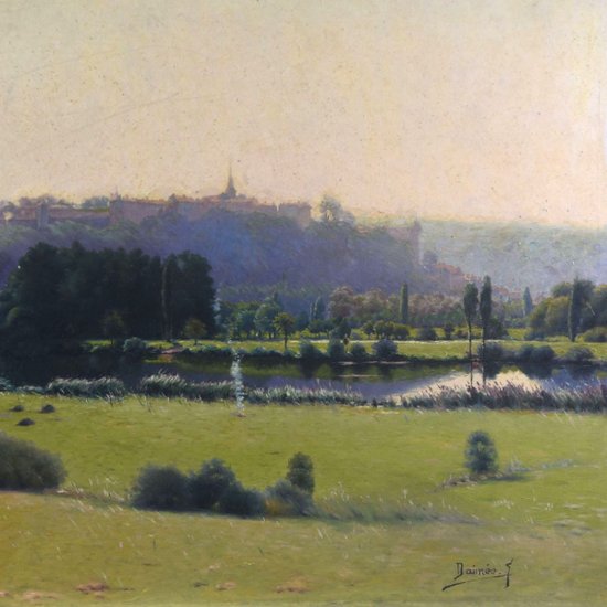 Oil On Canvas Landscape By Emile Désiré Daimée