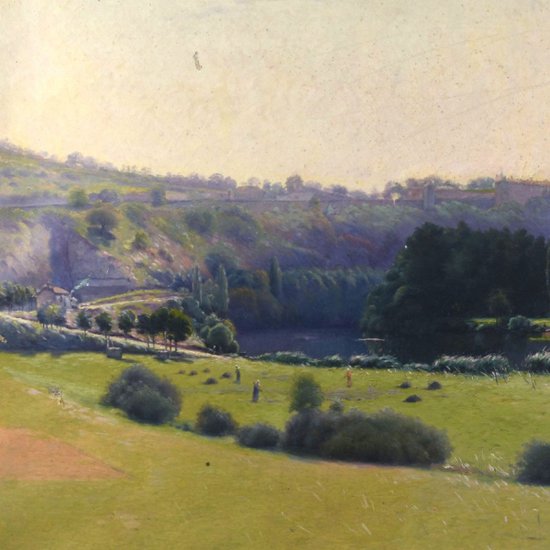 Oil On Canvas Landscape By Emile Désiré Daimée