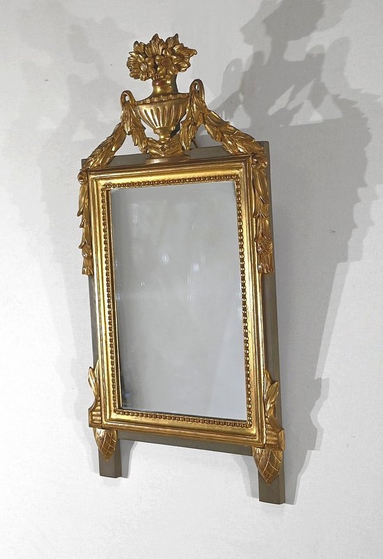 Petit miroir en Bois doré, style Louis XVI – Début XXe