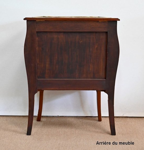 Petite Commode Vitrine en Acajou et Bois de Violette, style Louis XV – Fin XIXe