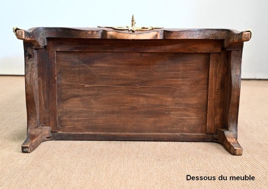 Secretaire Semainier in Legno Pregiato, Stile Luigi XV, Epoca Napoleone III - Metà del XIX Secolo