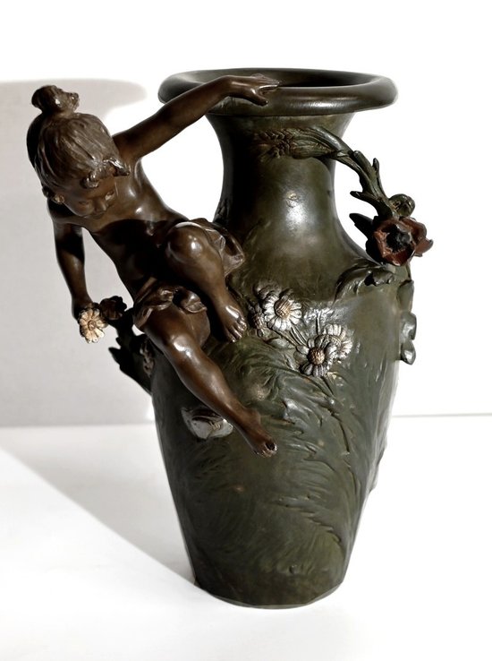 Paire de Vases en Régule, A. Moreau – Fin XIXe