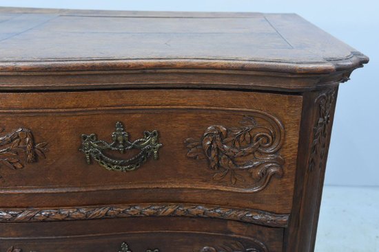 Liégeoise Commode In Louis XVI Oak Eighteenth Time