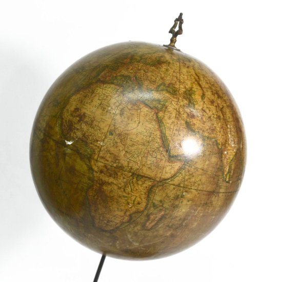 Terrestrial Globe Girard And Box Base Cast Iron Nineteenth