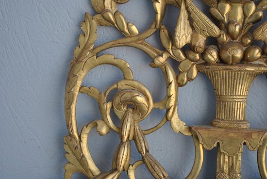 Miroir En Bois Doré Louis XVI époque XIXème