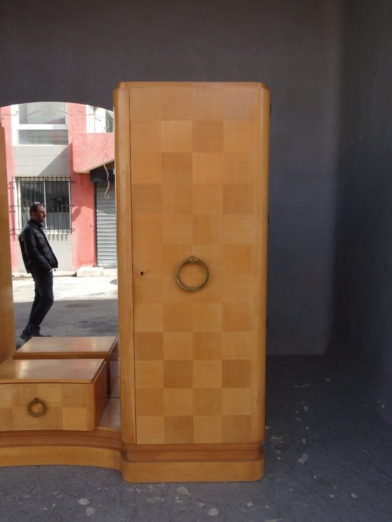 1940 Wardrobe In Maple Sycamore Veneer And Lemon Tree