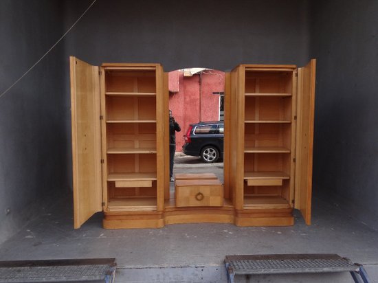 1940 Wardrobe In Maple Sycamore Veneer And Lemon Tree