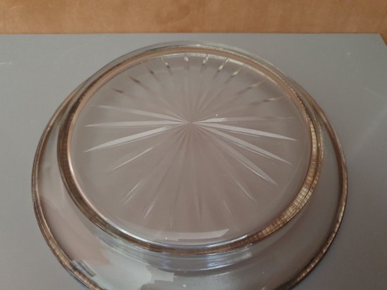 Presentation Plate , Cut Crystal And Solid Silver , Late XIX°.