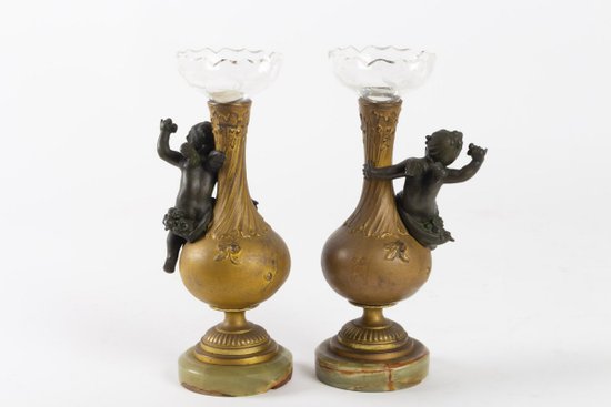 Paire De Petits Vases Soliflore Napoléon III