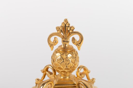 Encrier En Bronze Doré à Décor De Chimères, époque Napoléon III