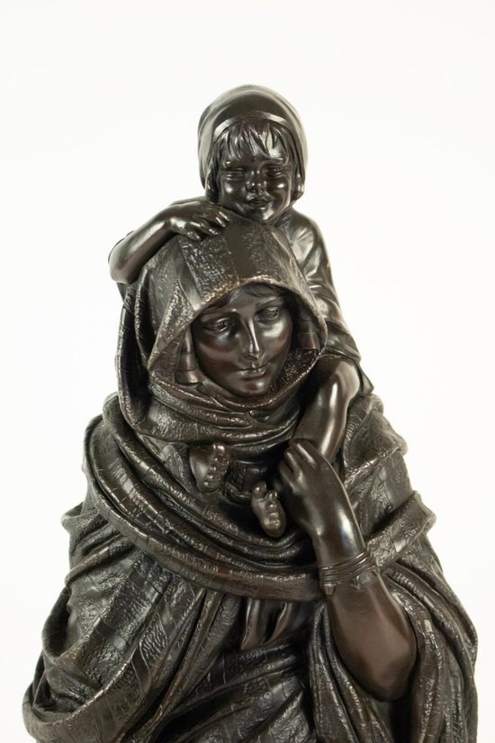 Chiparus Demetre, Orientalistische Statue aus Bronze mit brauner Patina