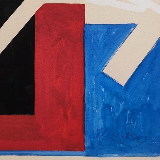 1970 Superba litografia originale František Kupka in edizione limitata