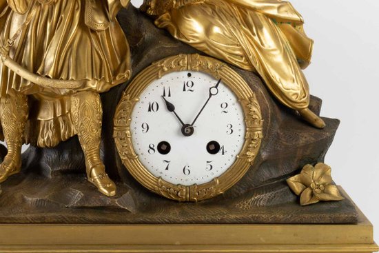 Orientalist Clock From The Restoration Period With Figures Of Turks.