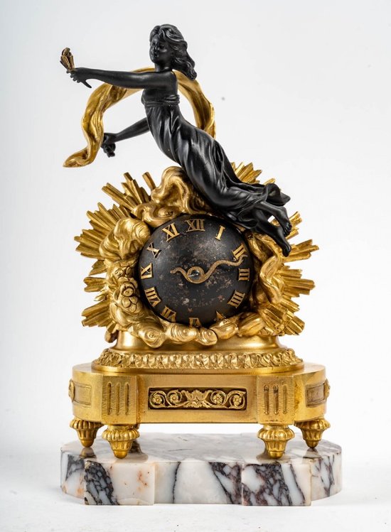 Small Miniature Clock Louis XIV Style End of XIXth Century