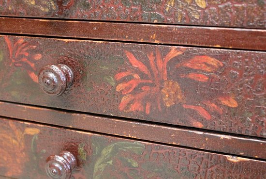 Small Pine and Varnish Cracked Chiffonnier - 1920